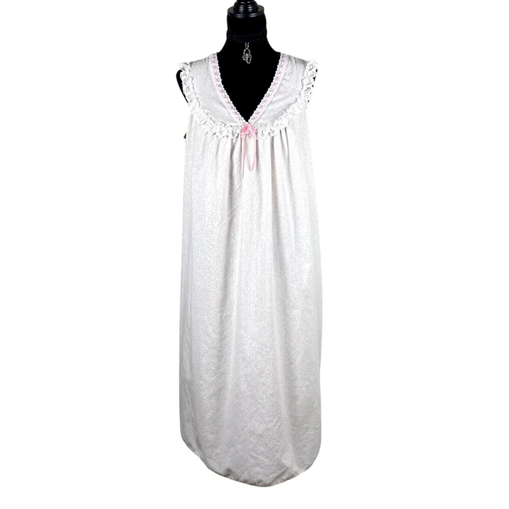 True Vintage Featherbed Coquette Cottage Granny Core Baby Doll Floral Nightgown